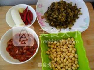 Stir-fried Soybeans with Pickled Vegetables and Minced Meat recipe