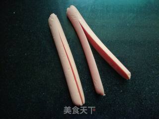 Electric Baking Pan One Ham Heart-shaped Poached Egg recipe