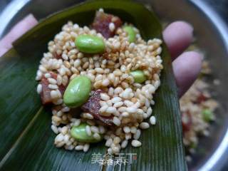 Edamame Spicy Sausage Glutinous Rice Dumpling recipe