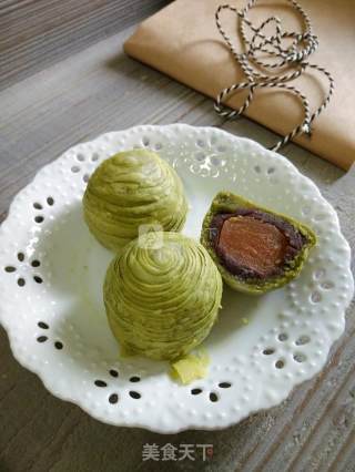 Matcha Bean Paste Egg Yolk Crisp recipe