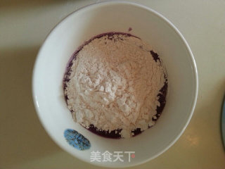 Purple Sweet Potato and Red Bean Cake recipe