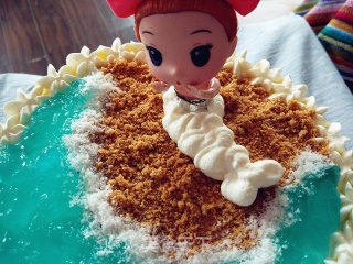 #柏翠大赛#barbie Mermaid Cake recipe