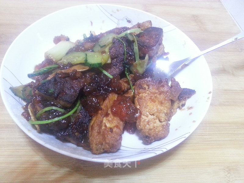 Stir-fried Tofu with Peach Gum recipe