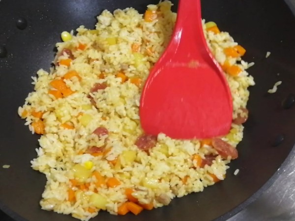 Curry Potato Fried Rice recipe