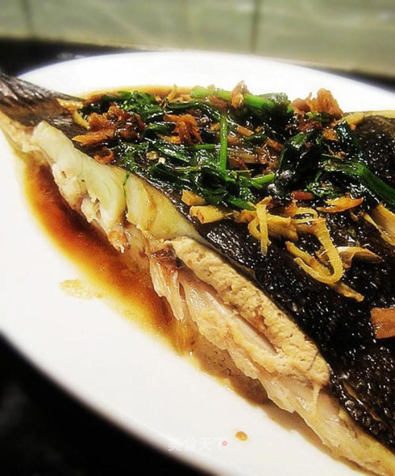 Steamed Zuokou Fish with Winter Vegetables recipe