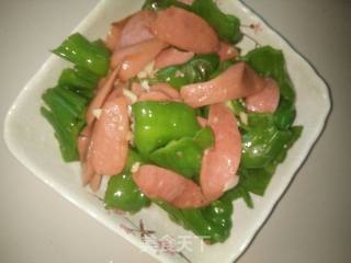 Stir-fried Ham Sausage with Green Peppers recipe