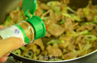 Stir-fried Lamb with Cumin and Scallions recipe