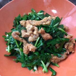 Fried Pork with Leeks recipe