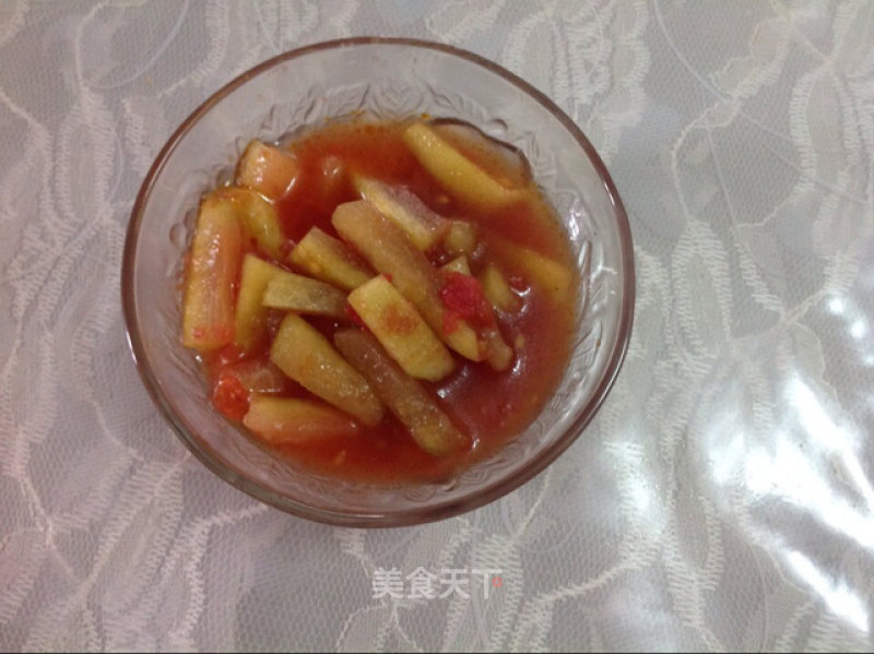 Watermelon Rind Series 2: Sweet and Sour and Crispy Watermelon Rind Kimchi recipe