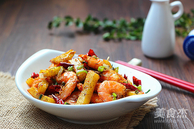 Salt and Pepper Potato Shrimp recipe
