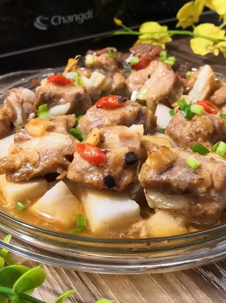 Steamed Spare Ribs with Taro/steamed Spare Ribs with Black Bean Sauce (steamed Box Version) recipe