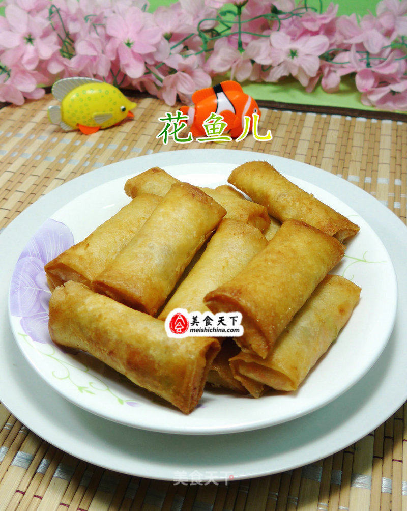 Carrot Minced Meat Spring Rolls recipe