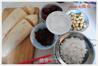 Red Dates, Lotus Seeds, Glutinous Rice and Lotus Root recipe