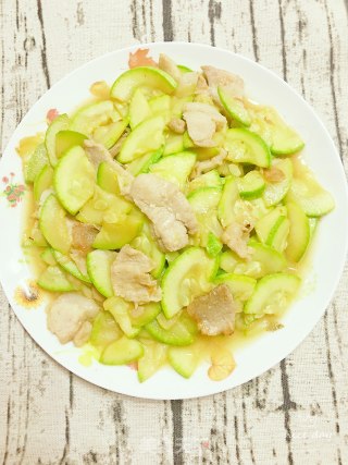 Grilled Zucchini with Sliced Pork recipe