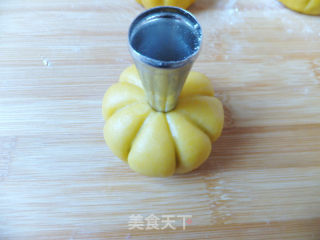 Beautiful Pumpkin Bean Paste Mooncakes recipe