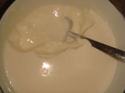 Cherry Sauce Mixed with Yogurt recipe