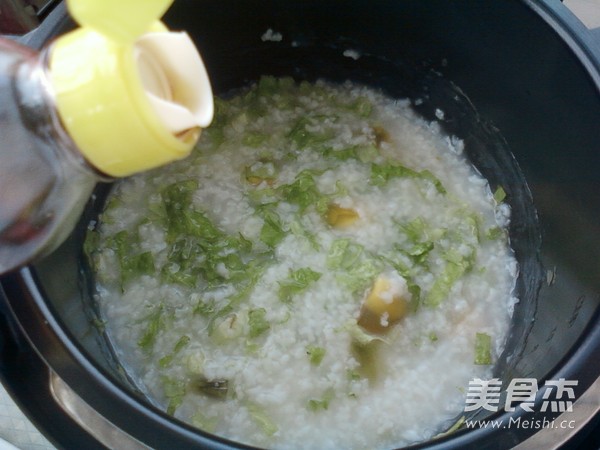 Egg Lettuce Congee recipe