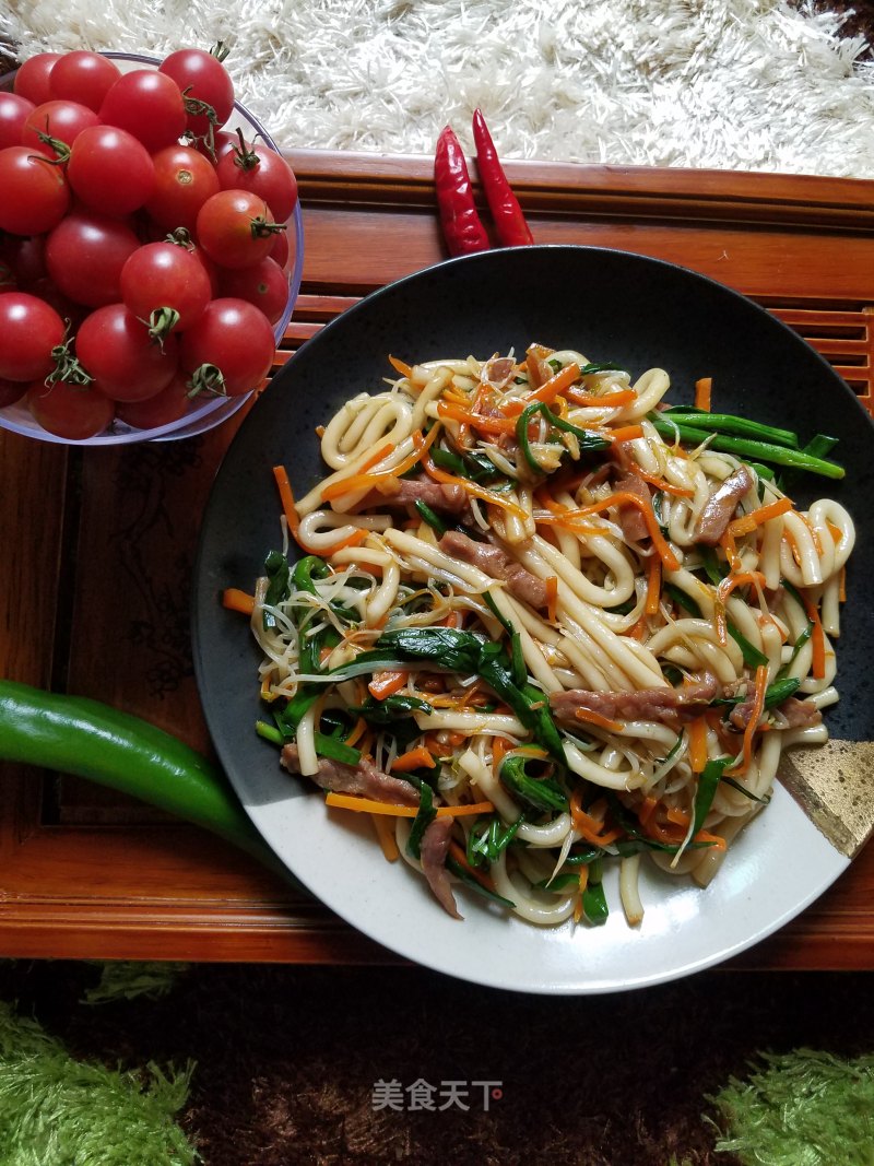 Beef Fried Potato Noodles recipe