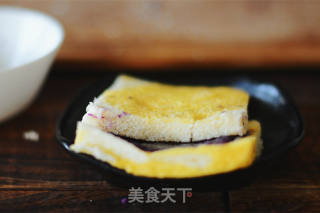The Weight-loss Breakfast of The Vitality Girl-purple Sweet Potato West Toast recipe