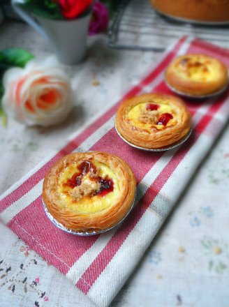 Blueberry Sauce Egg Tart recipe