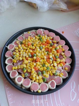 Corn Bacon Tuna Pizza recipe