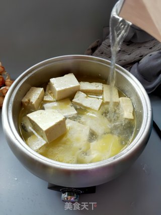 Simmered Tofu with Corn Beef Sauce recipe