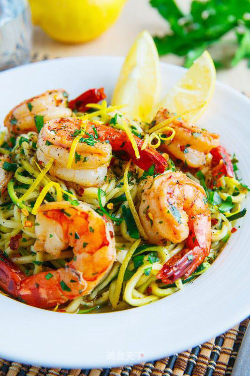 Amazing to Your Colleague, Shrimp Green Noodles recipe