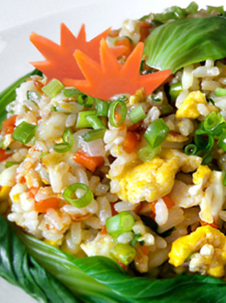 Scallion Fried Rice with Egg recipe