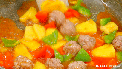 Sweet and Sour Pineapple Meatballs Baby Food Supplement Recipe recipe
