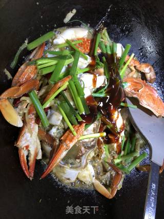 [rabbit Loves Kitchen] Fried Crab with Ginger and Spring Onion recipe