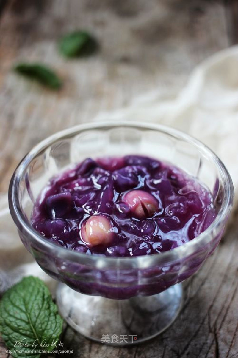 Summer Beauty Dessert---purple Sweet Potato and Tremella Lianzi Soup recipe