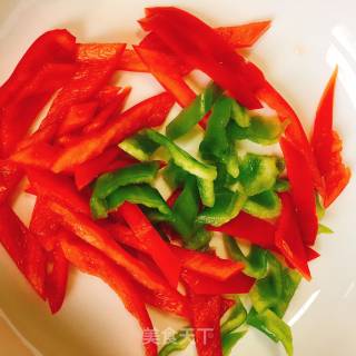 Stir-fried Shiitake Mushrooms with Double Peppers recipe