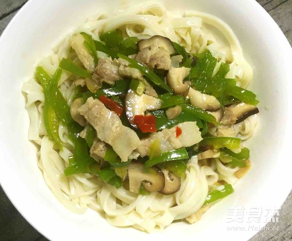 Marinated Noodles with Shredded Pork with Hot Pepper recipe