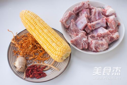 Cordyceps Corn Pork Ribs Soup recipe