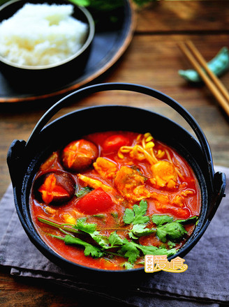 Appetizing and Greedy Sour and Refreshing Tomato Fish Hotpot recipe