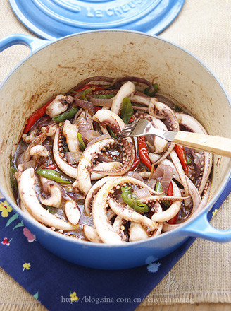 Spicy Shacha Squid Silk recipe