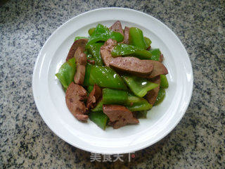 Stir-fried Foie Gras with Green Peppers recipe