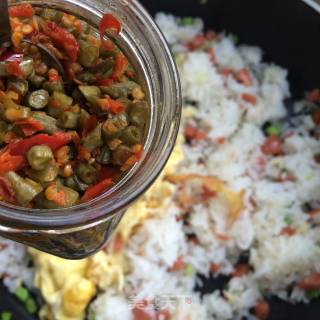 Sour Cowpea Egg Fried Rice recipe