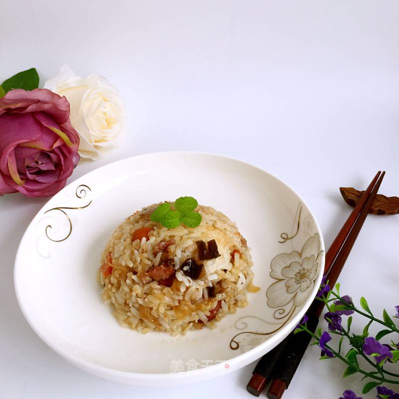 Braised Rice with Eggplant, Sausage and Brown Rice recipe