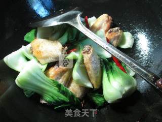 Braised Medium Fin with Green Vegetables recipe