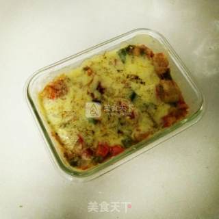 Microwave Cheese Baked Rice recipe