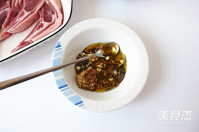 Grilled Lamb Chops with Mustard Herbs recipe