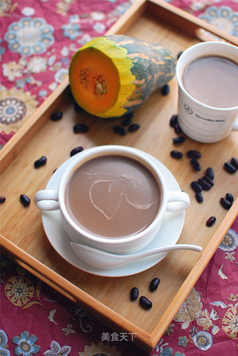 Pumpkin Soy Milk with Red Kidney Beans recipe