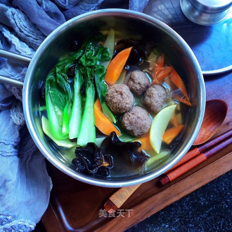 Beef Balls and Vegetable Soup