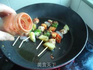 Pan-fried Spicy Chicken Skewers recipe