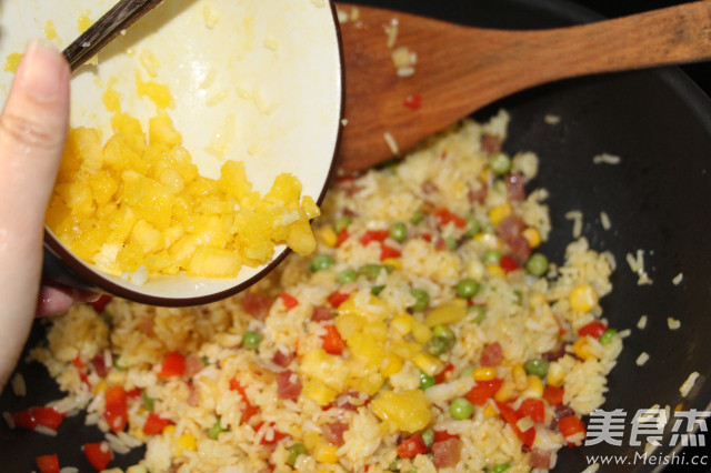 Golden Pineapple Rice recipe