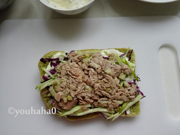 Tuna and Vegetable Sandwich recipe