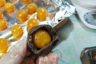 Mooncake with Brown Sugar Bean Paste and Egg Yolk recipe