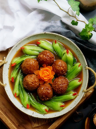 Braised Quail Egg Lion Head recipe