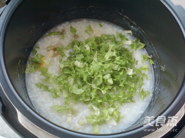 Egg Lettuce Congee recipe